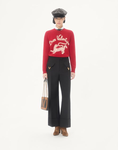 Valentino - Crepe Couture Trousers - Black - Woman - Trousers And Shorts